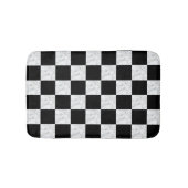 Tapis De Bain Neo Deco Black and Faux White Marble Checkerboard (Devant)
