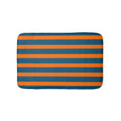 Tapis De Bain Neon Coucher de soleil orange et bleu océan rayé c (Devant)