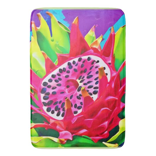 Tapis De Bain Neon Dragon Fruit Splendor (devant Vertical)