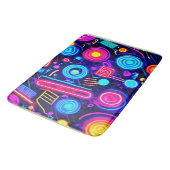 Tapis De Bain Neon Dreamscape : Un art Abstrait vibrant (Angle)