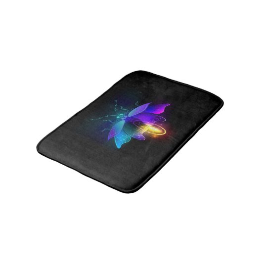 Tapis De Bain Neon Firefly sur noir (Angle)
