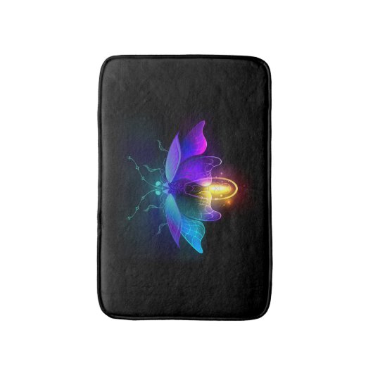 Tapis De Bain Neon Firefly sur noir (Devant (Vertical))