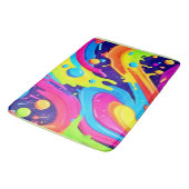 Tapis De Bain Neon Fluid Art (Angle)