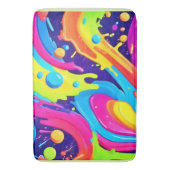 Tapis De Bain Neon Fluid Art (devant Vertical)