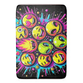 Tapis De Bain Neon Funky Emoji Mix (devant Vertical)