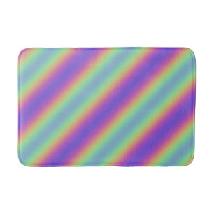 Tapis De Bain Neon Glow Rainbow Stripe Bath Mat
