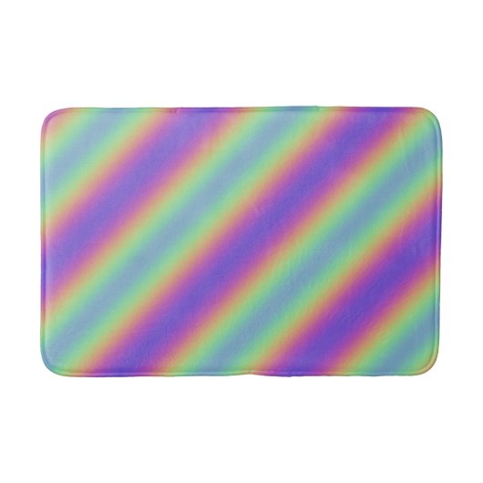 Tapis De Bain Neon Glow Rainbow Stripe Bath Mat (Devant)
