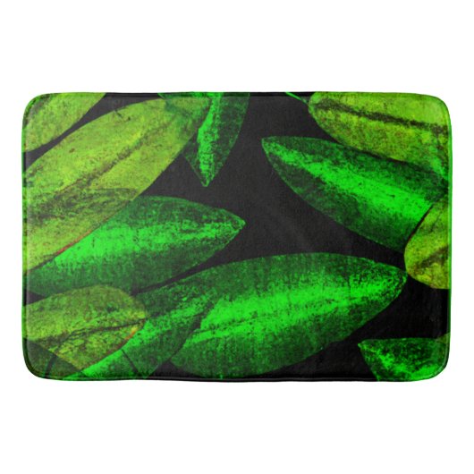 Tapis De Bain Neon Green Art Feuille. Acheter maintenant (Devant)