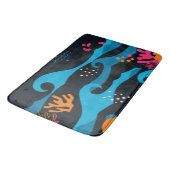 Tapis De Bain Neon Ocean Abstrait (Angle)