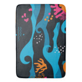 Tapis De Bain Neon Ocean Abstrait (devant Vertical)