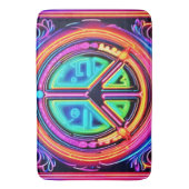 Tapis De Bain Neon Peace Mandala (devant Vertical)