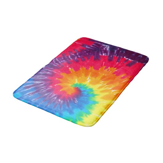 Tapis De Bain Neon psychédélique Cravate-Dye (Angle)