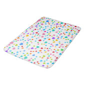 Tapis De Bain Neon Rainbow Pink Hearts Art Motif (Angle)