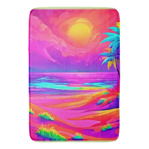 Tapis De Bain Neon Sun & Beach Bliss