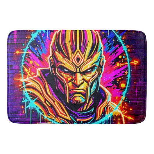 Tapis De Bain Neon Warrior Power Art (Devant)