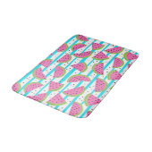 Tapis De Bain Neon Watermelon sur Stripes Motif (Angle)