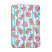 Tapis De Bain Neon Watermelon sur Stripes Motif (Devant (Vertical))