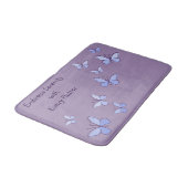 Tapis De Bain Neuf Papillons Bleus Violet (Angle)