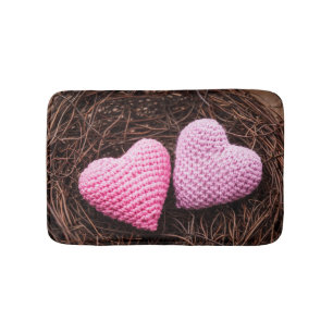 Tapis De Bain Nid avec des coeurs