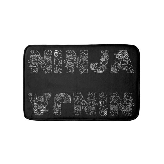 Tapis De Bain Ninja Superbe Art Texte (Devant)
