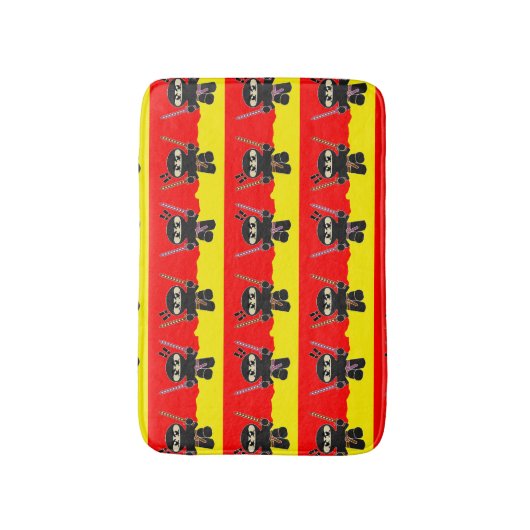Tapis De Bain Ninjas en colère (Devant (Vertical))