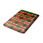 Tapis De Bain Noël À damiers Carrés Buffalo Plaid (Angle)