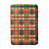 Tapis De Bain Noël À damiers Carrés Buffalo Plaid (Devant (Vertical))