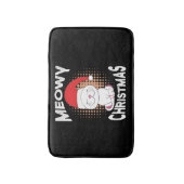 Tapis De Bain Noël à Meowy avec chat de Noël (Devant (Vertical))