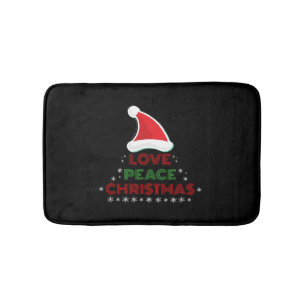 Tapis De Bain Noël - Amour, Paix, Noël - Noël