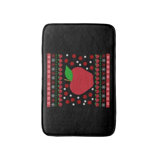Tapis De Bain Noël Apple (Devant (Vertical))