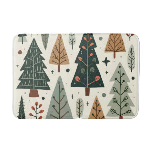 Tapis De Bain Noël Arbre Motif Fête vintage