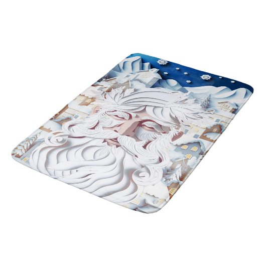 TAPIS DE BAIN NOËL BLANC (Angle)