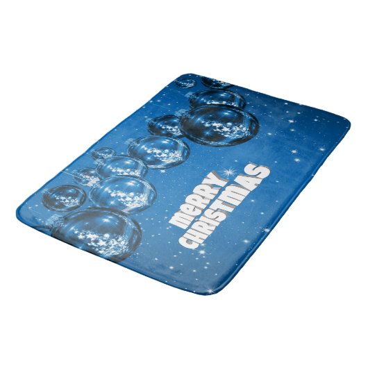 Tapis De Bain Noël bleu (Angle)