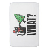 Tapis De Bain Noël Chat Tipping Xmas Tree Drôle (devant Vertical)