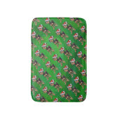 Tapis De Bain Noël Chihuahua sur vert (Devant (Vertical))