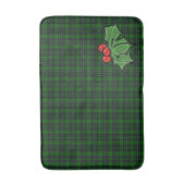 Tapis De Bain Noël classique vert plaid rouge saint feuille (Devant (Vertical))