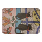 Tapis De Bain Noël de chat noir (Devant)