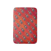 Tapis De Bain Noel de Chien À La Hache Sur Rouge (Devant (Vertical))