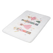 Tapis De Bain Noël de Noël de Noël de Noël rose (Angle)