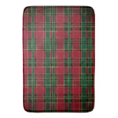 Tapis De Bain Noël d'hiver Rouge & Vert Tartan & Or (devant Vertical)