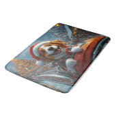 Tapis De Bain Noël du chien espagnol breton (Angle)