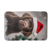 Tapis De Bain Noël du Labrador au chocolat (Devant)