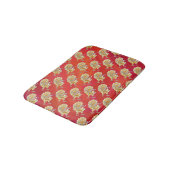 Tapis De Bain Noël Du Poulet Sur Rouge (Angle)