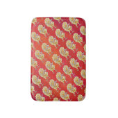 Tapis De Bain Noël Du Poulet Sur Rouge (Devant (Vertical))