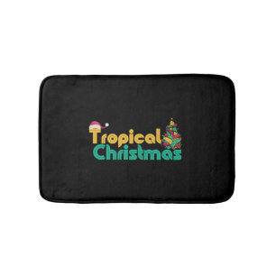 Tapis De Bain Noël en juillet - Arbre tropical de Noël