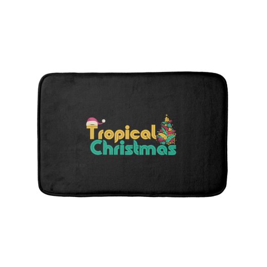 Tapis De Bain Noël en juillet - Arbre tropical de Noël (Devant)