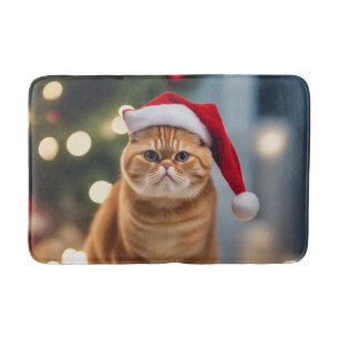 Tapis De Bain Noël Exotique Shorthair