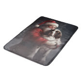Tapis De Bain Noël festif Springer Spaniel Santa Claus (Angle)