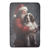 Tapis De Bain Noël festif Springer Spaniel Santa Claus (devant Vertical)