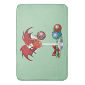 Tapis De Bain Noël Fête Joie Dragon (devant Vertical)